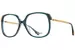 Chloe CH0287O Eyeglasses Women's Full Rim Square Shape - Green/Gold-005