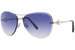 Chopard SCHC88S Sunglasses Women's Semi Rim Pilot Shape