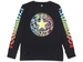 Converse Big Boy's Checkered Warped Gradient T-Shirt Long Sleeve - Black