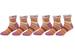 Country Kids Girl's 6-Pairs Striped Turncuff Quarter Crew Socks