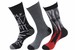 Diesel Men's SKM-Ray Pattern 3-Pairs Dress Crew Socks Sz: L, 9.5-12 (One Size)