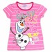 Disney Frozen Toddler Girl's I'm Olaf Striped Glitter Short Sleeve T-Shirt