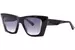 Dita Evercharm DTS754-A Sunglasses Women's Cat Eye - Black Glass/Silver/Grey Gradient-01