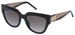 Escada SESF41 Sunglasses Women's Square Shape - Shiny Black/Grey Gradient-0700