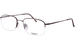 Flexon 606 Eyeglasses Men's Semi Rim Rectangle Shape - Coffee-218