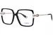 Furla VFU872V Eyeglasses Women's Full Rim Square Shape - Shiny Black-0700