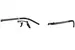 Gotti Perspective Eyeglasses Rimless - Black B Ash