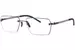Gotti Prespective Loop Rim Eyeglasses Rimless - Silver B Denim
