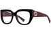 Gucci GG1846O Eyeglasses Women's Full Rim Square Shape - Black/Red-003