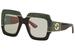 Gucci Women's Seasonal-Icon GG0484S GG/0484/S Snake Leather Square Sunglasses