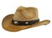 Henschel Men's Hiker Hand Stained Straw Western Hat