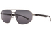 Hugo Boss 1468/S Sunglasses Men's Square Shape - Matte Dark Ruthenium and Black Rubber/Grey-0R80