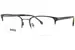 Hugo Boss 1729/G Eyeglasses Men's Semi Rim Rectangle Shape - Matte Ruthenium/Black-SVK