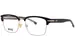 Hugo Boss 1776/G/U Eyeglasses Men's Full Rim Rectangle Shape - Black/Gold-2M2