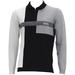 Hugo Boss Men's Black Zelchoir Color Block Funnel Neck Long Sleeve Sweater Shirt
