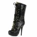 Italina Women's Fashion Lace Up Mid-Calf Stileto Boots BD2507 Shoes