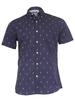 Izod Men's Breeze Anchor Print Short Sleeve Button Down Shirt