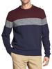 Izod Men's Newport Colorblock Long Sleeve Crew Neck Sweater Shirt