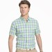 Izod Men's Saltwater Dockside Chambray Button Down Plaid Cotton Shirt