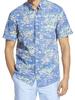 Izod Men's Saltwater Dockside Tropical Print Short Sleeve Button Down Shirt