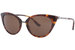 Judith Leiber Couture Comet-Sun Sunglasses Women's Cat Eye - Tortoise-Silver Logo/Brown
