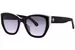 Kate Spade Yolanda/S Sunglasses Women's Rectangle Shape - Black/Dark Grey Gradient-807/90