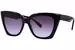 Kendra Scott KE611S Sunglasses Women's Cat Eye - Black/Marble Black-012