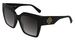 Kendra Scott KE616S Sunglasses Women's Square Shape - Black/Grey Gradient-001