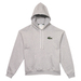 Lacoste Men's Sweatshirt Hooded Loose Fit Cotton Pullover - Silver Chine