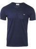 Lacoste Men's V-Neck T-Shirt Short Sleeve Pima Jersey - Navy Blue-166
