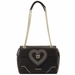 Love Moschino Women's Heart & Chain Flap Over Satchel Handbag 