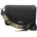 Love Moschino Women's Quilted Heart Logo Crossbody Handbag