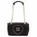 Love Moschino Women's Studded Heart Flap Over Satchel Handbag