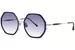 Matsuda M3162 Sunglasses - Brushed Gold/Dark Navy Crystal/Blue Gradient-BG-DN