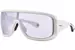 Moncler Snowseeker ME8003 Sunglasses Shield - Matte Butter/Clear Mirror/Silver-50026G