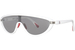 Moncler Vitesse ML0239 Sunglasses Shield - Solid White/White-Logo/Smoke-21C