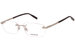 Mont Blanc MB0023O Eyeglasses Men's Rimless Rectangular Optical Frame