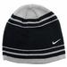 Nike Boy's Contrasting Stripe Knit Winter Beanie Hat