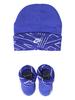 Nike Infant Boy's Pattern Cuff 2-Piece Hat & Booties Set