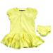 Polo By Ralph Lauren Infant Girl's 2 Piece Short Sleeved Henley Dress