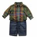 Polo Ralph Lauren Infant Boy's Plaid Cotton Shirt & Jean Set