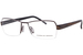 Porsche Design P8210 Eyeglasses Semi Rim Square Shape