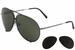 Porsche Design P8478 P'8478 Sunglasses Pilot w/Extra Interchangeable Lenses - Matte Gray/Dark Orange - C