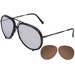 Porsche Design P8613 Pilot Sunglasses w/Extra Lenses - Black/Silver Mirrored - A