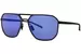 Porsche Design P8971 Sunglasses Men's Square Shape - Grey/Blue/Dark Blue Mirror-C775