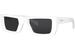 Prada PR 24YS Sunglasses Men's Rectangle Shape - White/Dark Grey-4615S0