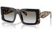 Prada PR D01S Sunglasses Women's Rectangle Shape - Black/Medium Tortoise/Grey Gradient-0CD80L
