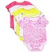 Puma Infant Girl's 5-Pack Short Sleeve Bodysuits