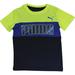 Puma Little Boy's Crew Neck Color Block Logo Short Sleeve T-Shirt