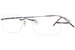 Pure Airlock Element 203 Eyeglasses Rimless Square Shape - Navy-412